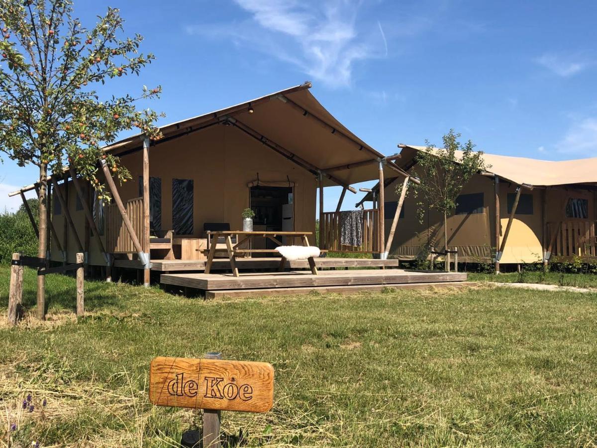 De Hazelaarshof Luxe Glampingtent Bij Natuurgebied De Millingerwaard Kekerdom Extérieur photo