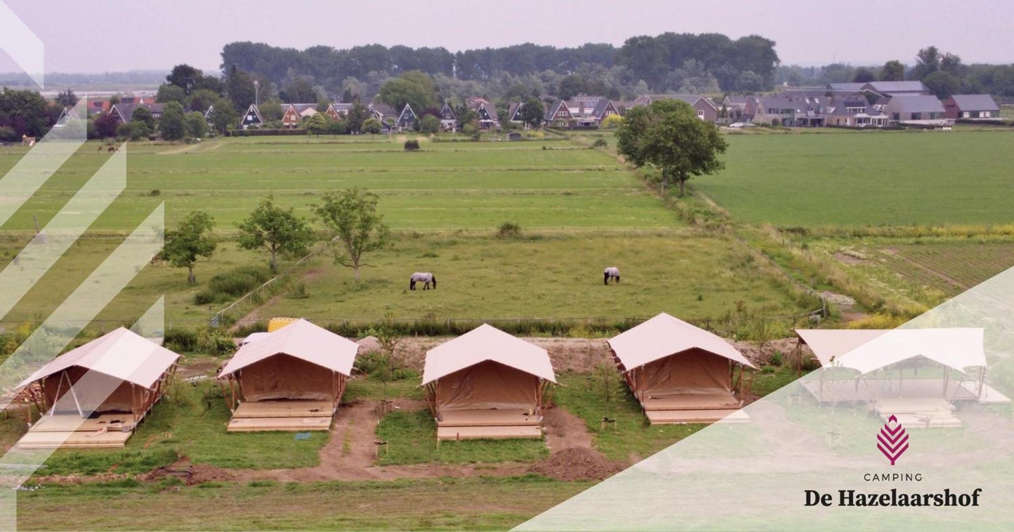 De Hazelaarshof Luxe Glampingtent Bij Natuurgebied De Millingerwaard Kekerdom Extérieur photo